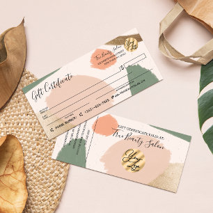 Moderne Abstracte Earth Tones Gold Cadeaubon