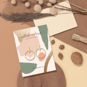 Moderne Abstracte Earth Tones Gold Earring Display Visitekaartje