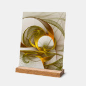 Moderne Abstracte edelmetaalkleuren Fractal Acryl Bord (Hoek)