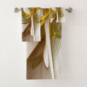 Moderne Abstracte edelmetaalkleuren Fractal Bad Handdoek (Insitu)