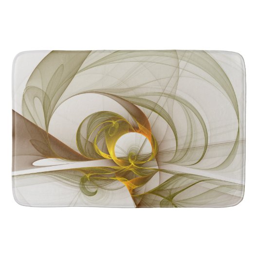 Moderne Abstracte edelmetaalkleuren Fractal Badmat (Voorkant)