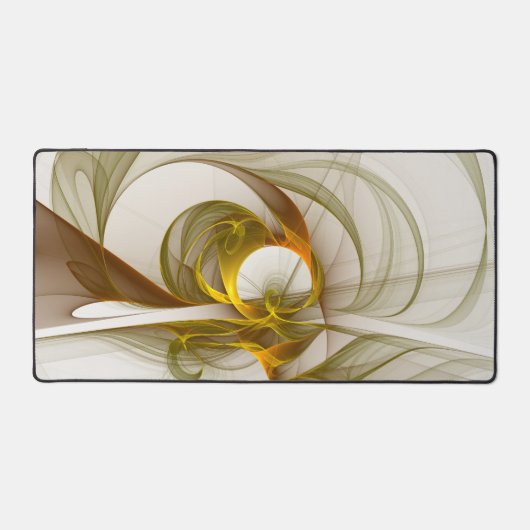 Moderne Abstracte edelmetaalkleuren Fractal Bureaumat (Voorkant)