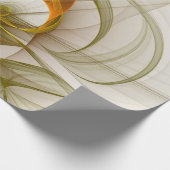 Moderne Abstracte edelmetaalkleuren Fractal Cadeaupapier (Hoek)