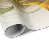 Moderne Abstracte edelmetaalkleuren Fractal Cadeaupapier (Rol Hoek)