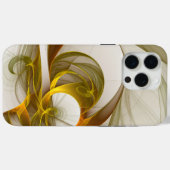 Moderne Abstracte edelmetaalkleuren Fractal Case-Mate iPhone Case (Achterkant (horizontaal))