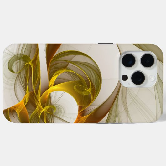 Moderne Abstracte edelmetaalkleuren Fractal Case-Mate iPhone Case (Achterkant (horizontaal))
