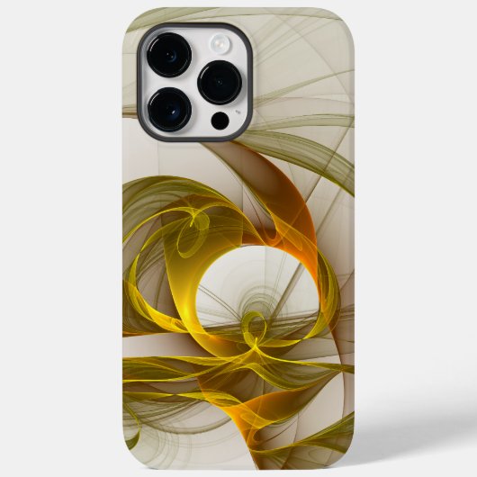 Moderne Abstracte edelmetaalkleuren Fractal Case-Mate iPhone Case (Achterkant)
