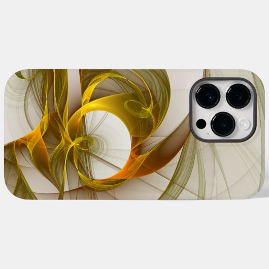 Moderne Abstracte edelmetaalkleuren Fractal Case-Mate iPhone Case (Achterkant (horizontaal))