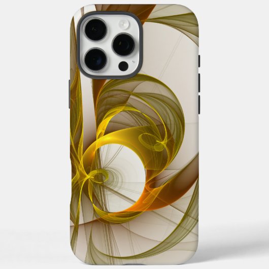 Moderne Abstracte edelmetaalkleuren Fractal Case-Mate iPhone Case (Achterkant)