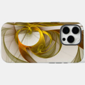 Moderne Abstracte edelmetaalkleuren Fractal Case-Mate iPhone Case (Achterkant (horizontaal))