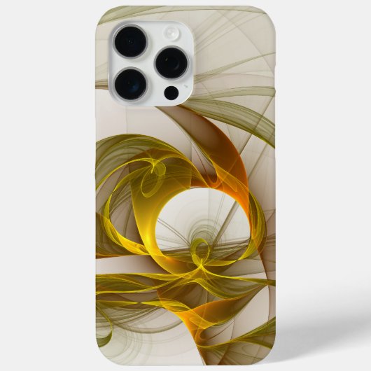 Moderne Abstracte edelmetaalkleuren Fractal Case-Mate iPhone Case (Achterkant)