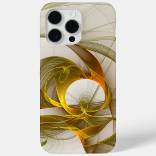 Moderne Abstracte edelmetaalkleuren Fractal iPhone 15 Pro Max Hoesje