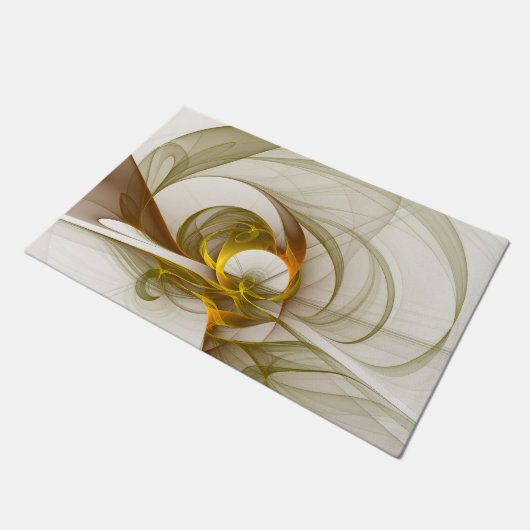 Moderne Abstracte edelmetaalkleuren Fractal Deurmat (Schuin)