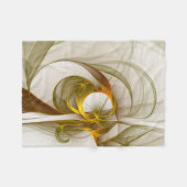 Moderne Abstracte edelmetaalkleuren Fractal Fleece Deken (Voorkant (Horizontaal))