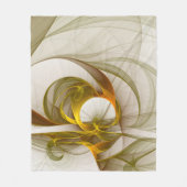 Moderne Abstracte edelmetaalkleuren Fractal Fleece Deken (Voorkant)
