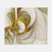 Moderne Abstracte edelmetaalkleuren Fractal Fleece Deken (Voorkant (Horizontaal))