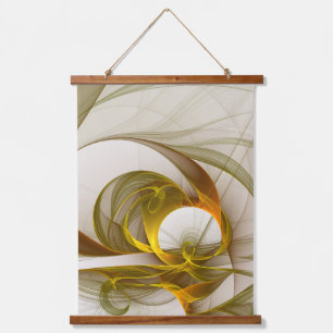 Moderne Abstracte edelmetaalkleuren Fractal Hangend Wandkleed
