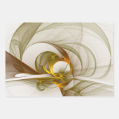 Moderne Abstracte edelmetaalkleuren Fractal Inpakpapier Vel (Voorkant)