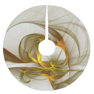 Moderne Abstracte edelmetaalkleuren Fractal Kerstboom Rok
