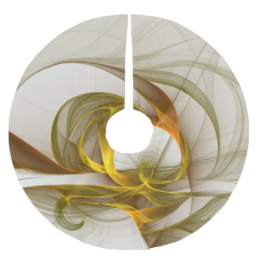 Moderne Abstracte edelmetaalkleuren Fractal Kerstboom Rok (Voorkant)