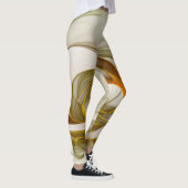 Moderne Abstracte edelmetaalkleuren Fractal Leggings (Rechts)