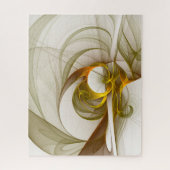 Moderne Abstracte edelmetaalkleuren Fractal Legpuzzel (Verticaal)