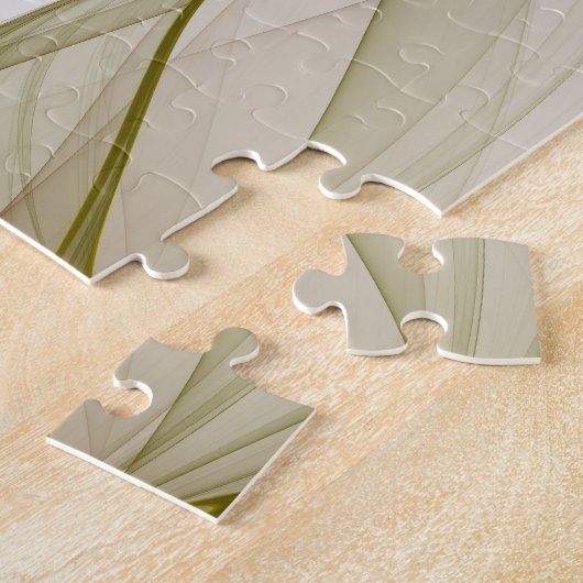 Moderne Abstracte edelmetaalkleuren Fractal Legpuzzel (Zijkant)