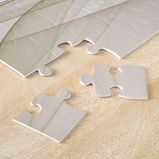 Moderne Abstracte edelmetaalkleuren Fractal Legpuzzel (Zijkant)