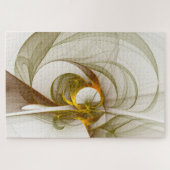 Moderne Abstracte edelmetaalkleuren Fractal Legpuzzel (Horizontaal)