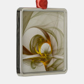Moderne Abstracte Edelmetaalkleuren Fractal Metalen Ornament (Rechts)