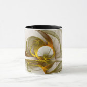 Moderne Abstracte edelmetaalkleuren Fractal Mok (Midden)