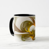 Moderne Abstracte edelmetaalkleuren Fractal Mok (Voorkant links)