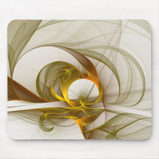 Moderne Abstracte edelmetaalkleuren Fractal Muismat (Voorkant)