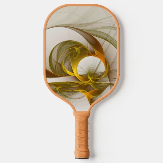 Moderne Abstracte edelmetaalkleuren Fractal Pickleball Paddle (Voorkant)