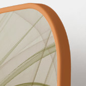 Moderne Abstracte edelmetaalkleuren Fractal Pickleball Paddle (Links Detail)