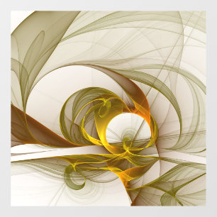 Moderne Abstracte edelmetaalkleuren Fractal Raamsticker