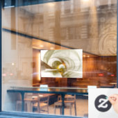 Moderne Abstracte edelmetaalkleuren Fractal Raamsticker (Cafe Raam)