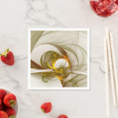 Moderne Abstracte edelmetaalkleuren Fractal Servet (Insitu)