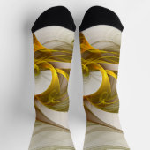 Moderne Abstracte edelmetaalkleuren Fractal Sokken (Top)
