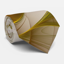 Moderne Abstracte edelmetaalkleuren Fractal Stropdas