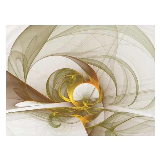 Moderne Abstracte edelmetaalkleuren Fractal Tafelkleed (Voorkant (Horizontaal))