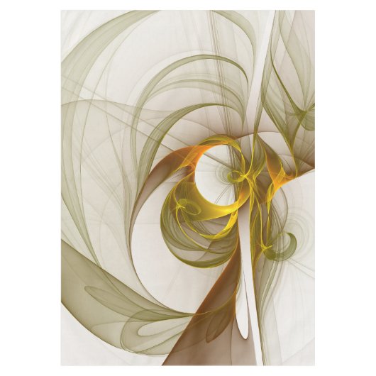 Moderne Abstracte edelmetaalkleuren Fractal Tafelkleed (Voorkant)