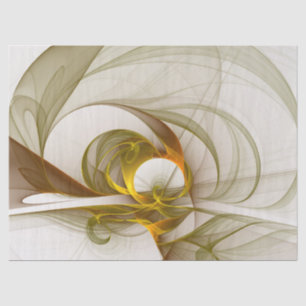 Moderne Abstracte edelmetaalkleuren Fractal Tissuepapier