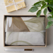 Moderne Abstracte edelmetaalkleuren Fractal Tissuepapier (Geschenk)