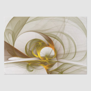 Moderne Abstracte edelmetaalkleuren Fractal Tissuepapier