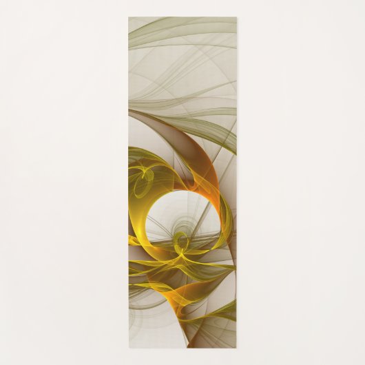 Moderne Abstracte edelmetaalkleuren Fractal Yogamat (Voorkant)