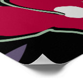 Moderne abstracte, eenvoudige bloemen en bladeren  poster (Hoek)