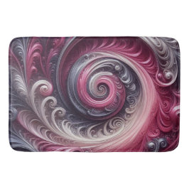 Moderne Abstracte Eenvoudige Draaiende Roze en Paa Badmat
