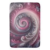 Moderne Abstracte Eenvoudige Draaiende Roze en Paa Badmat (Voorkant Verticaal)
