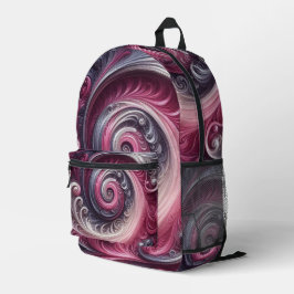 Moderne Abstracte Eenvoudige Draaiende Roze en Paa Bedrukte Rugzak